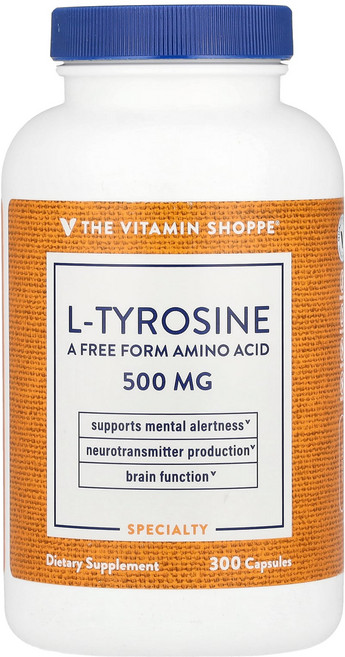 더 더비타민쇼피 L 티로신 L티로신 엘티로신 아미노산 500mg 300캡슐 The Vitamin Shoppe Tyrosine 300 Capsules, 더 더비타민쇼피 티로신 L티로신 엘티로신 아미노산 50