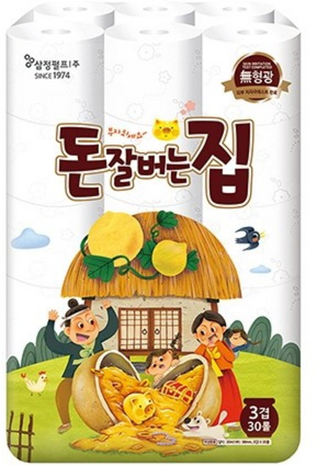 3겹데코돈잘버는집화장지(30Mx30롤), 30m, 30롤, 1개