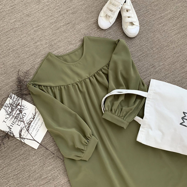 아이엠수 엠버 셔링 원피스