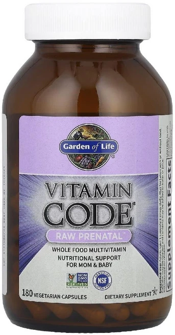 가든오브라이프 비타민코드 Vitamin Code RAW Prenatal 베지캡슐 180정, 1개 - 쿠팡