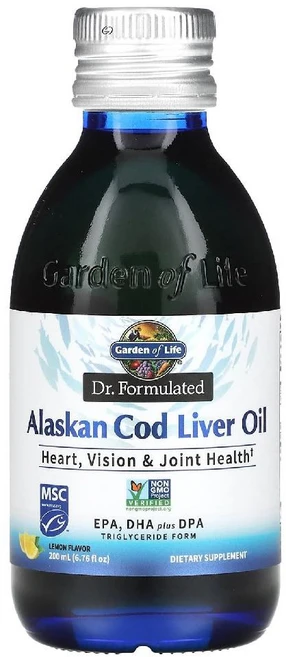 가든오브라이프 닥터 포뮬레이티드 알래스칸 대구 간유 EPA DHA 플러스 DPA 레몬 맛, 1개, 200ml - 쿠팡
