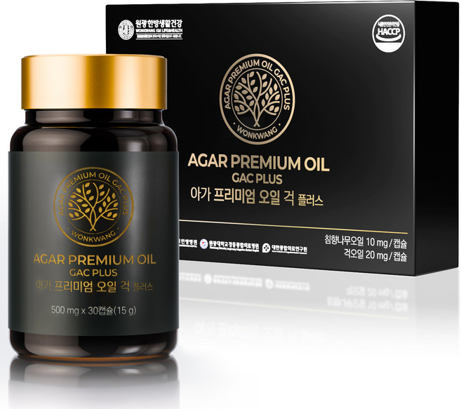 원광 베트남 침향 오일 캡슐 아가 프리미엄 오일 걱 플러스, 1박스, 90회분