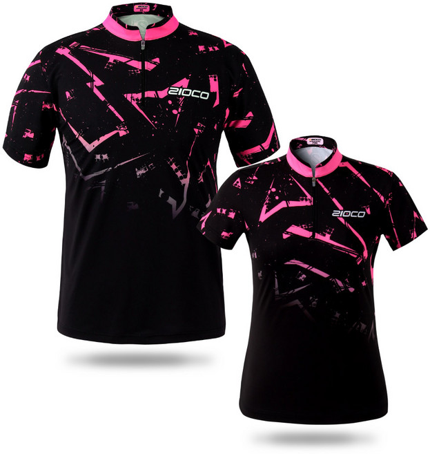 입은듯 안입은듯 볼링의류 ZST-1009/2009 플로우라이트BL 형광핑크 클럽 단체티 커스텀 주문제작 티셔츠