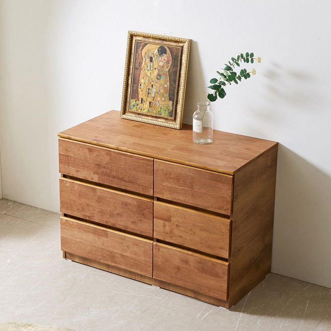 고무나무 원목 1000 와이드 깊은 서랍장 월넛