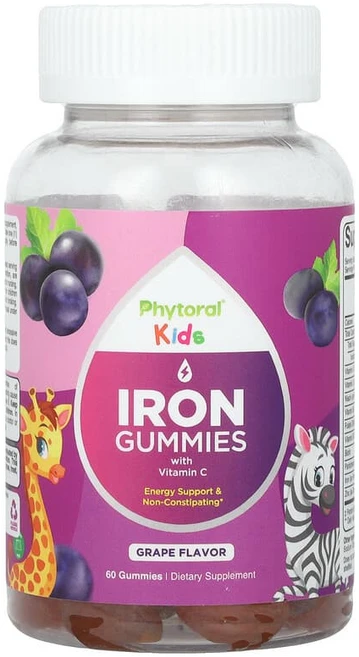 Phytoral Kids 비타민C 함유 철분 구미젤리 포도 구미젤리 60개 PHT-77086, 어린이, 1개, 60정 - 쿠팡