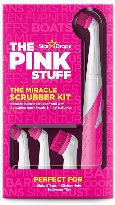 The Pink Stuff - Stardrops - 미라클 스크러버 키트 - 클리닝 브러시 헤드 4개, The Pink Stuff - Stardrops - 미, ONE COLOR