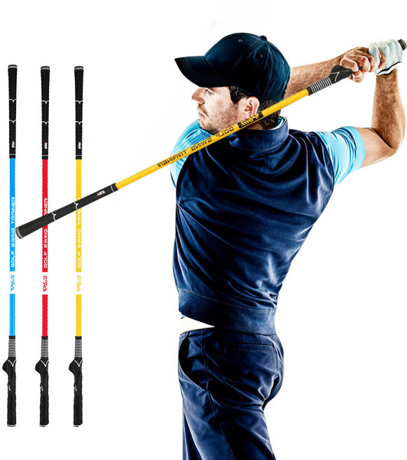 피지엠코리아 PGM 골프 골프 더블 그립 스윙 연습기 자세교정 비거리향상, 레드, 1개