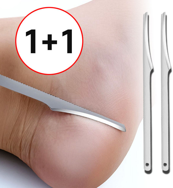발 각질 제거기 뒤꿈치 굳은살 제거 칼 2p, 1세트, 2개입, 8g