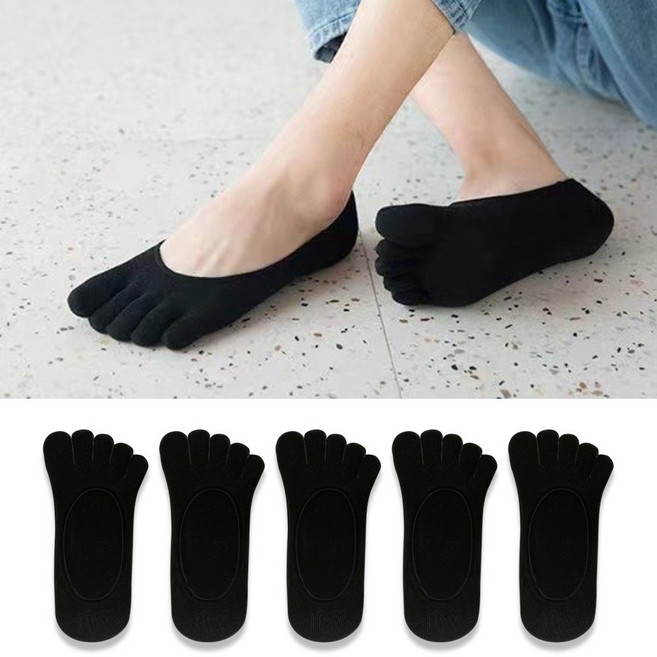 프로암스 여성용 순면 발가락 누드덧신