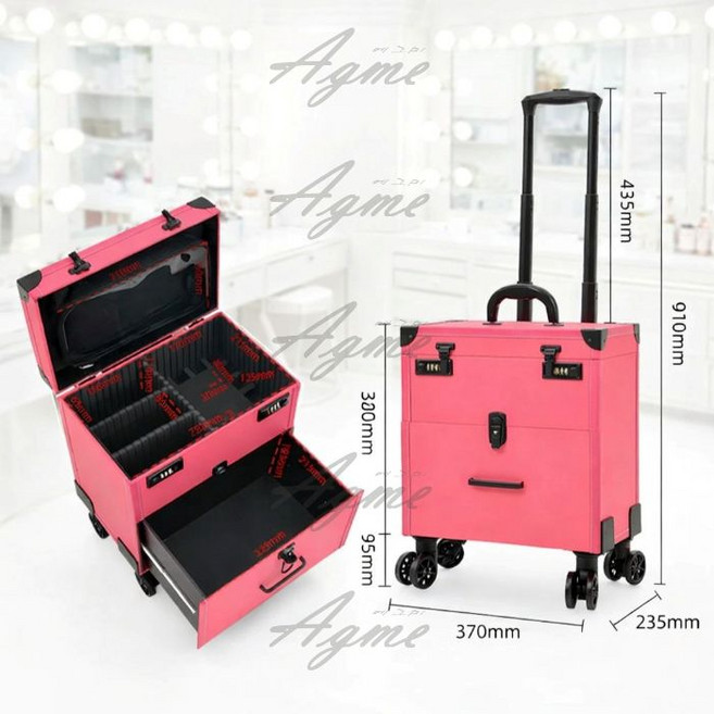 휴대용 메이크업캐리어 전문가용 위한 도구 아티스트 문신 상자 자수 트롤리가 메이크업 료, 1개