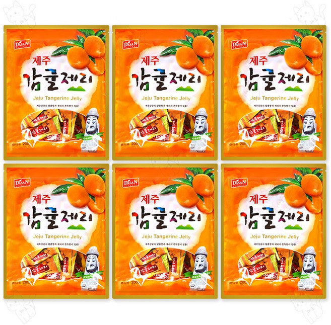 제주 감귤 제리, 200g, 6개