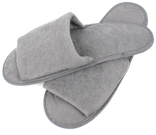 모텔 휴대용 그레이 접이식 슬리퍼 실내화 285mm 파우치 포함