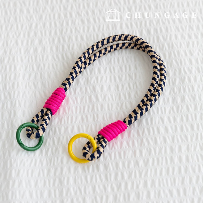 키링 매듭 끈 키홀더 열쇠고리 로프 링 키링 보더체인 11종, 10) 베럴