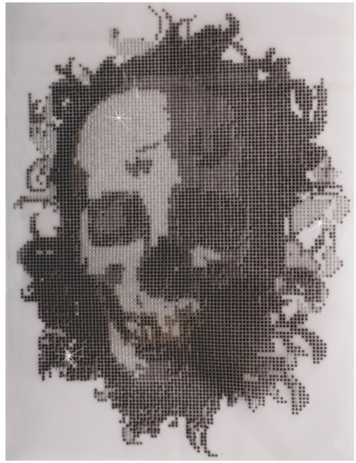 아클라 핫픽스 모티브 디자인 의류부자재 스톤 큐빅 크리스탈_, 23. 파이어해골, 1개