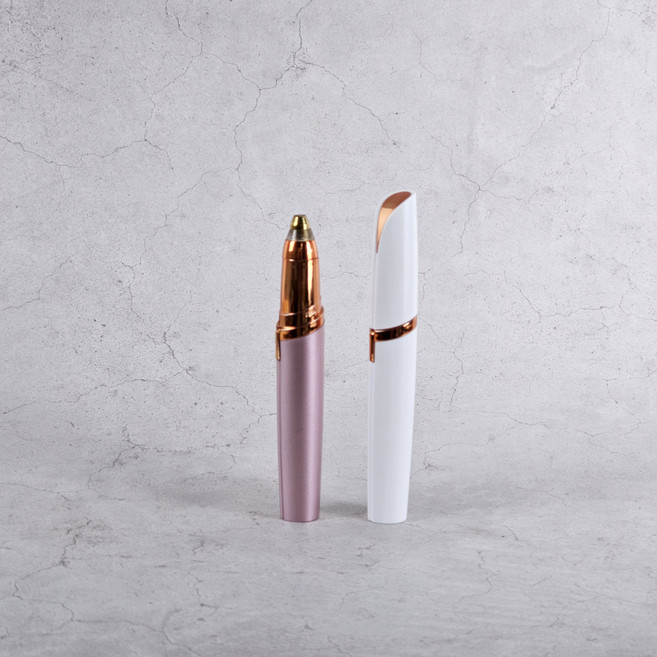 전동 눈썹바리깡 눈썹정리기 눈썹칼 잔털 제모, 화이트