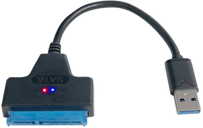 USB3.0 to SATA3 2.5 HDD SSD 외장형 하드케이블 젠더, 1개