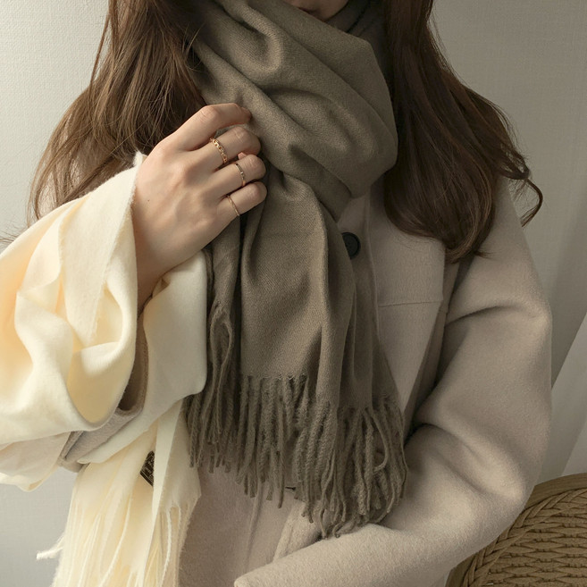 블루씨티 버진울 기모 퀄리티 좋은 커플 겨울 목도리 머플러