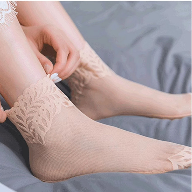 1+1 망사 레이스 발목 스타킹 시스루 메쉬 앵클삭스 여름 양말 덧신