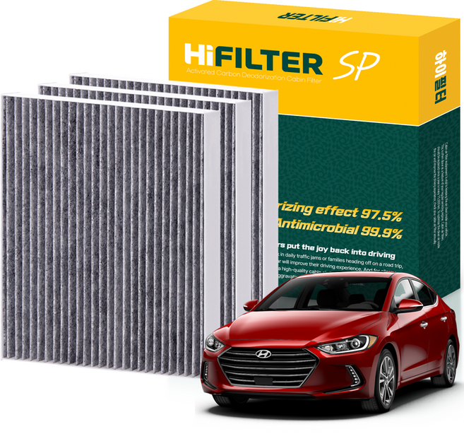 하이필터 현대 자동차 아반떼 활성탄 에어컨필터, 3개, 아반떼 AD HI-K011