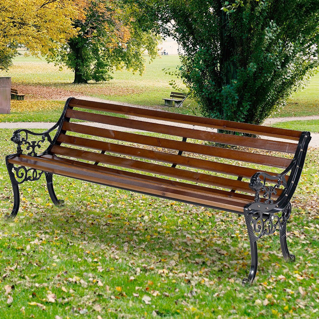 케이가든 야외벤치 정원 가든 테라스 공원 원목 벤치의자(앙카 포함)