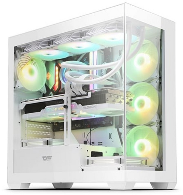 DARKFLASH DS900 ARGB 강화유리 화이트 (미들타워), 1개