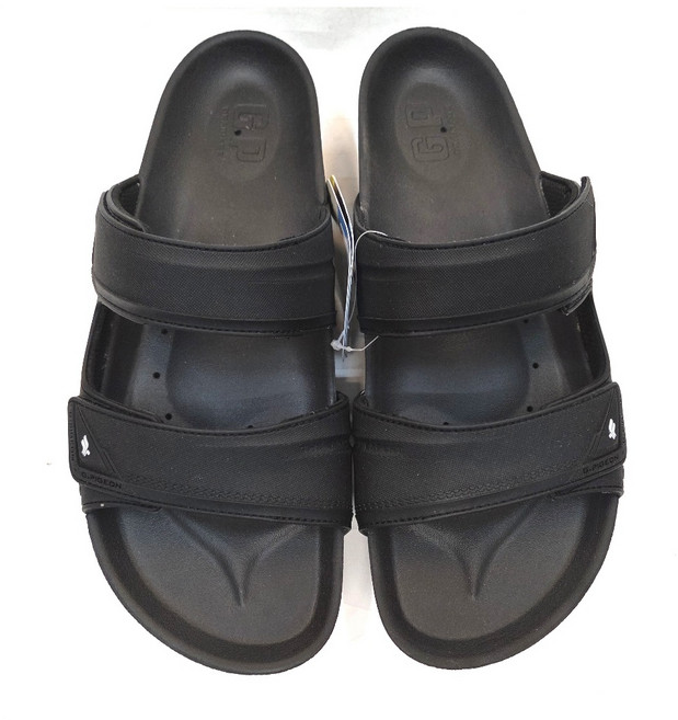 G.P 防水運動拖鞋 柏肯鞋款 防滑輕量橡膠底氣墊男生拖鞋, 黑色,43號