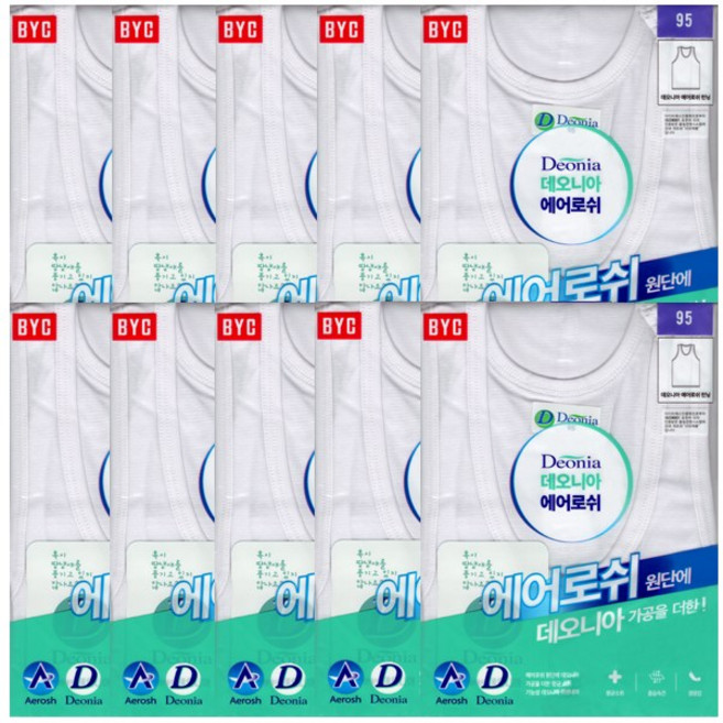 BYC데오니아 에어로쉬 더블기능성 민소매런닝10종BYD7007