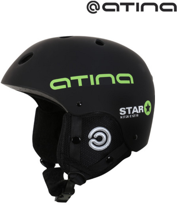 아티나 스키보드 헬멧 ATH-S802, 블랙, 1개