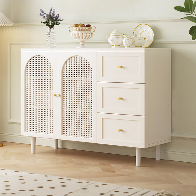 거실 북유럽 다용도 수납장 주방 예쁜그릇장 찬장 수납선반, 화이트A02