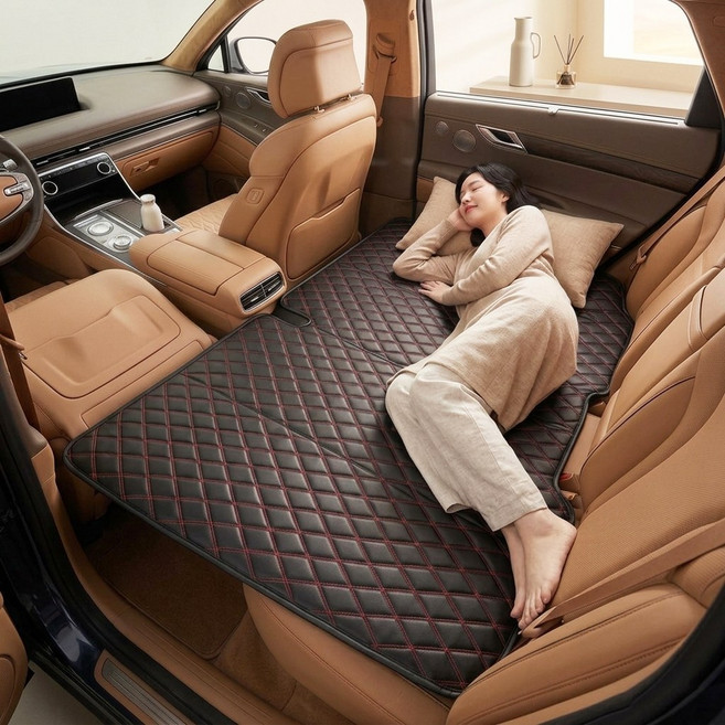 뒷자리 차박매트 뒷자석 차량매트 차량용 평탄화 자동차 매트, 블랙