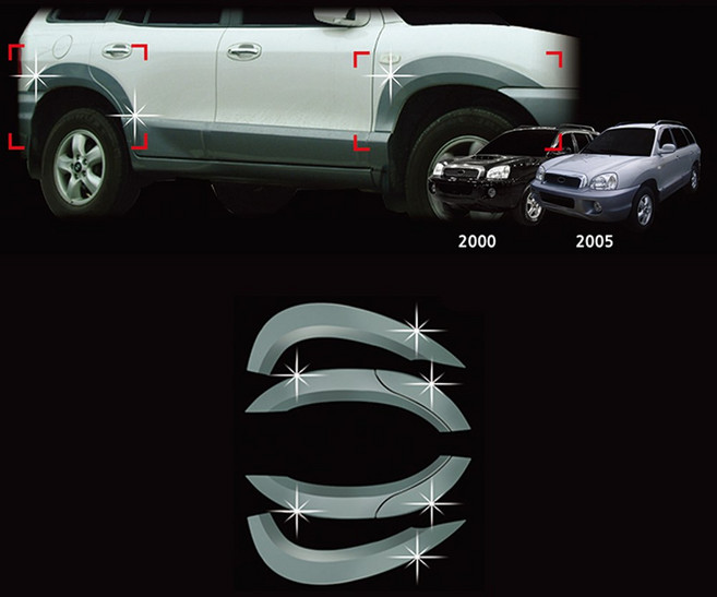 싼타페 휀다 몰딩 도장 00년~05년까지 구형싼타페바퀴