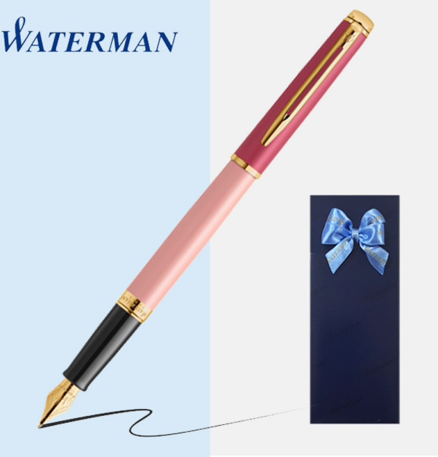 워터맨 만년필 뉴헤미스피어 컬러 블로킹 [무료선물포장], 핑크 GT, F촉(보통촉)