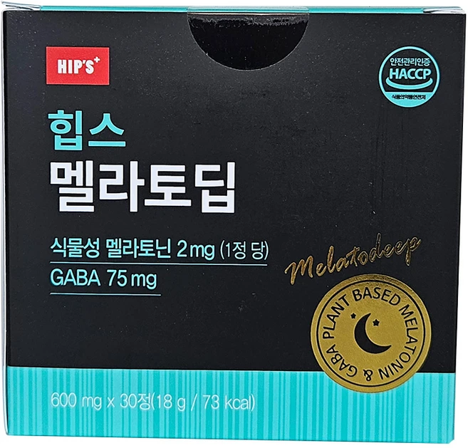 힙스 멜라토딥 식물성 멜라토닌, 1개, 30정 - 쿠팡