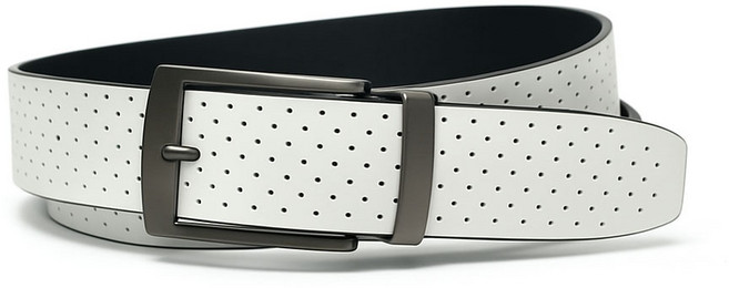 나이키 퍼포레이티드 남자 자동 골프벨트 S5055, 100 WHITE, 1개