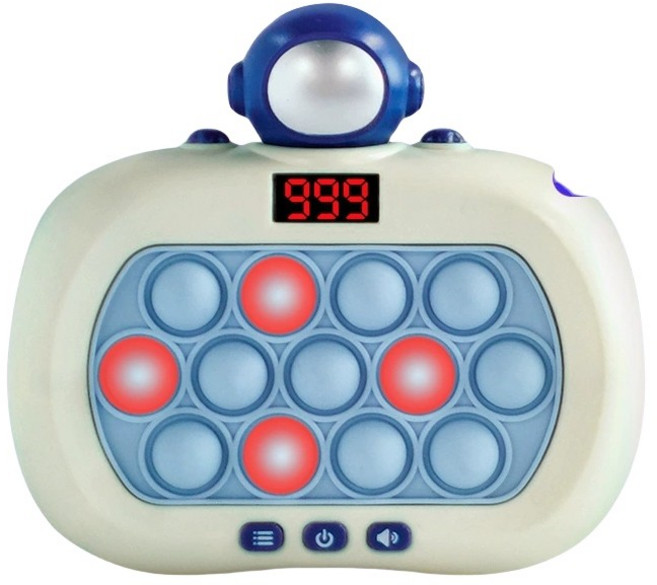 掌上遊戲機 打地鼠益智玩具 999關按按樂, 混合色