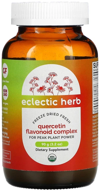 Eclectic Institute 무가공 신선 동결 건조 퀘르세틴 플라보노이드 복합체 천연 분말 90g(3.2oz), 1개, 2kg - 쿠팡