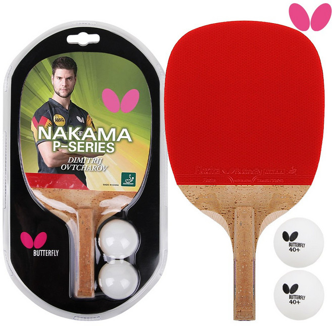 (공식정품) 버터플라이 탁구라켓 탁구채 단면 펜홀더 히노키 나카마 NAKAMA P-4, 1개