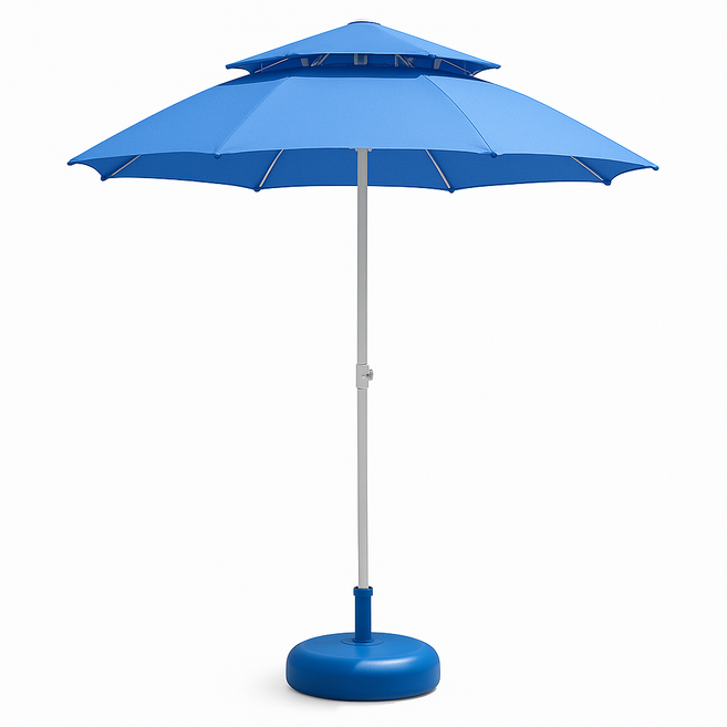 유저핏 고급형 캠핑 낚시 초대형 파라솔 특대 + 물통받침대 세트상품, 특대 블루 세트