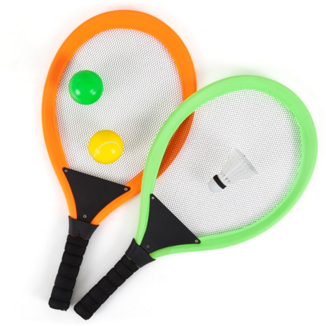 아이워너 플레이민턴 라켓 오렌지 + 그린 볼 3종 세트, IWS3717, 1세트