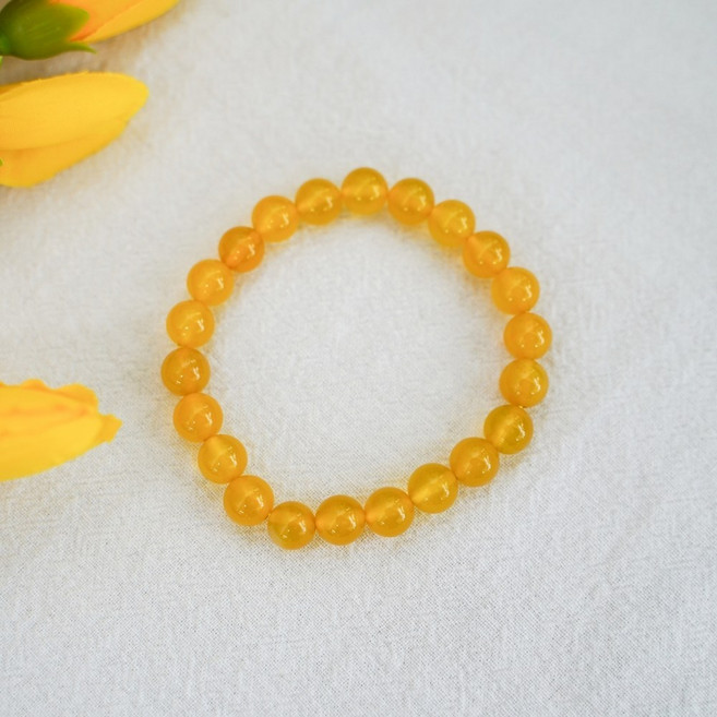 황마노 염주 팔찌 오닉스 마노 구슬 패션 천연석 비즈 원석 악세사리, 8mm