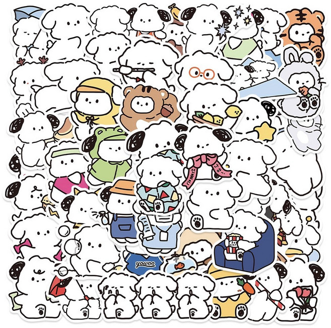 강아지스티커 귀여운 댕댕이 폰꾸 다꾸 노트북 감성 꾸미기, 1개, 강아지스티커-B