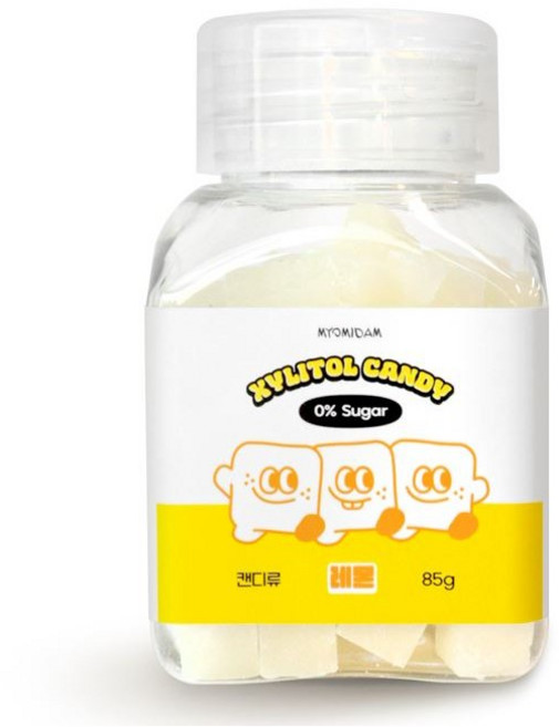 묘미담 무설탕 자일리톨 캔디 레몬, 5개, 85g
