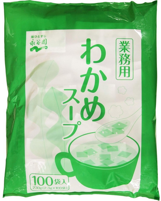 나가타니엔 미역국 스프 2.3g x 100개 일본 스시집 즉석국, 230g, 1세트