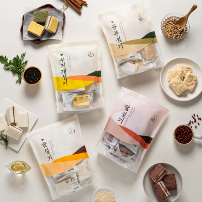 창억떡 설기떡 4종 10봉 세트(무지개설기3 팥설기2 동부설기2 꿀설기3), 5kg, 10봉 1세트