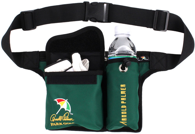 아놀드파마 부모님 효도 선물 국산 파크골프 파우치 힙색 다용도 허리가방, 1개, 그린