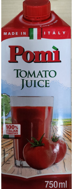포미 토마토 주스 750ml 토마토쥬스 토마토 100% 이탈리아 POMI, 1개
