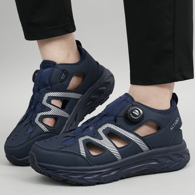 SSOOSS 남자 샌들 남성 다이얼 샌들 여름 운동화 키높이 트레킹 샌달 물놀이 신발 아쿠아슈즈 운전 신발 DS0T12A