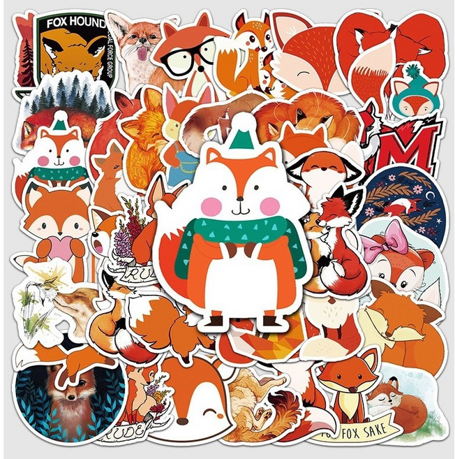 귀여운 동물스티커 모음 핸드폰 노트북 다이어리 꾸미기, 1개, 여우스티커