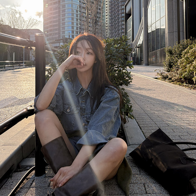 [메이빈스][무료배송]라바스 데님 점프수트