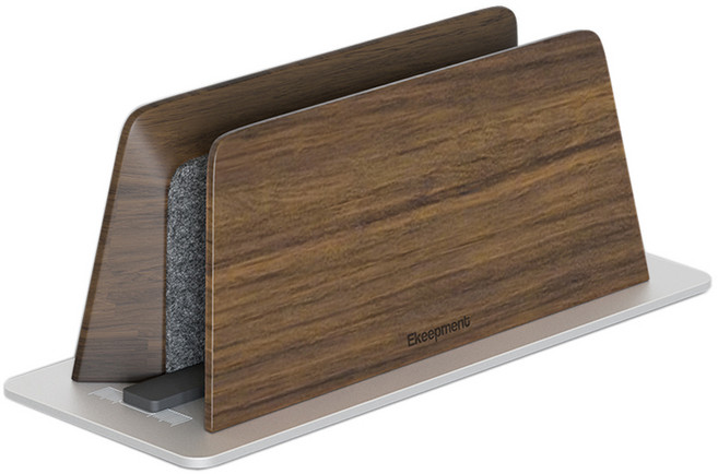 Ekeepment 감도 맥북 노트북 수직 거치대 아이패드 태블릿 스탠드 클램쉘, 1개, 월넛